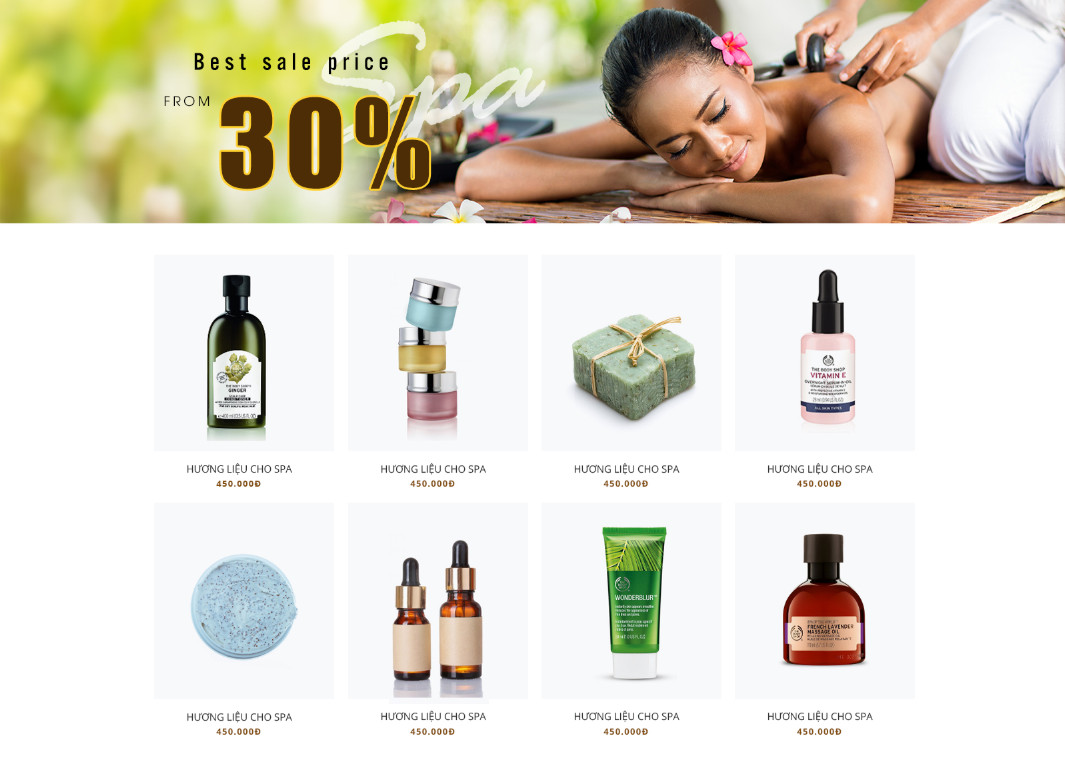 thiết kế website ngành thẩm mỹ viện, spa, massage